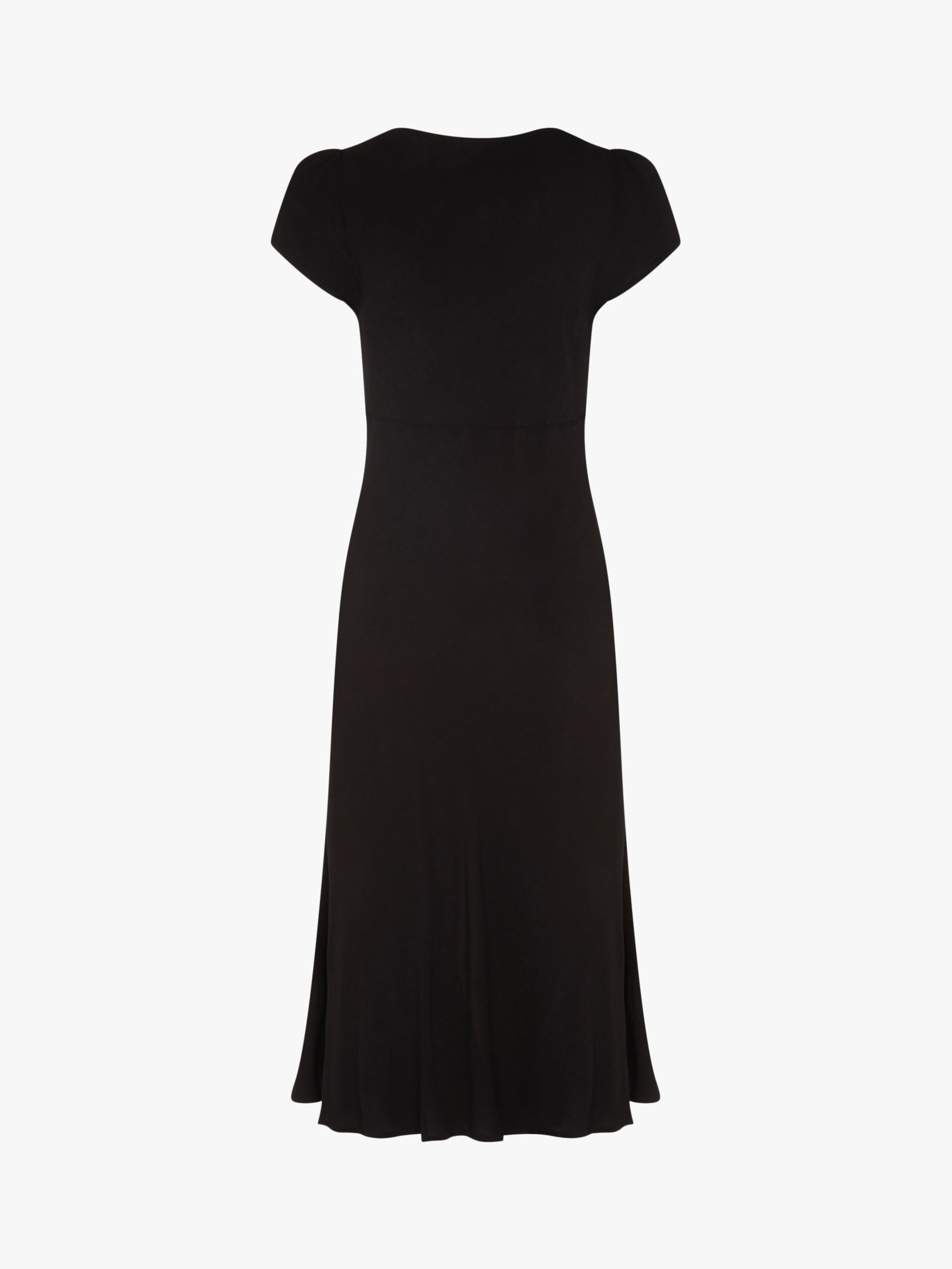 Ghost Leona Button Knee Length Dress, Black