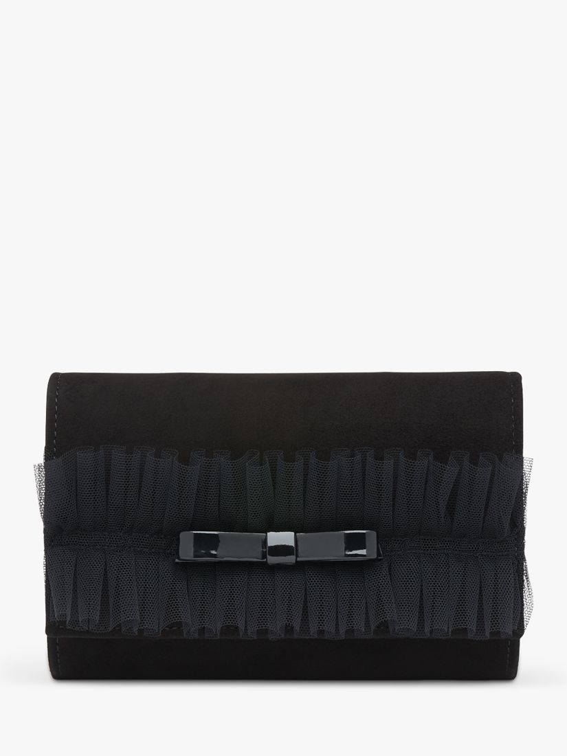 black suede clutch purse