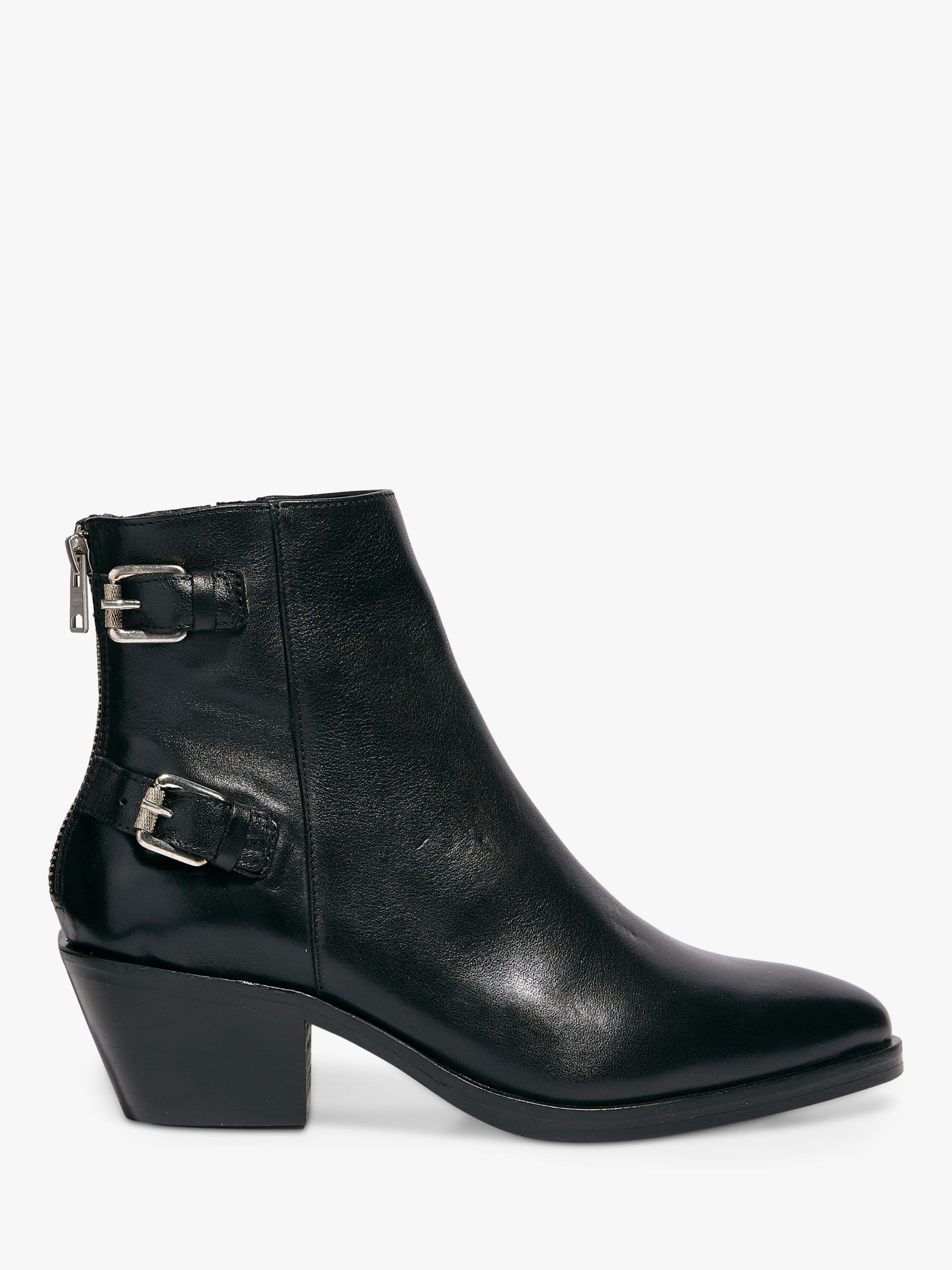 AllSaints Sloan Leather Ankle Boots, Black