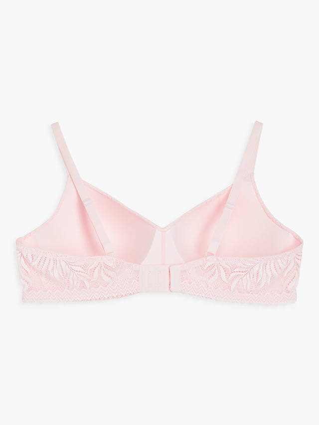 John Lewis ANYDAY Avery Non-Wired Lace Bra, Pink