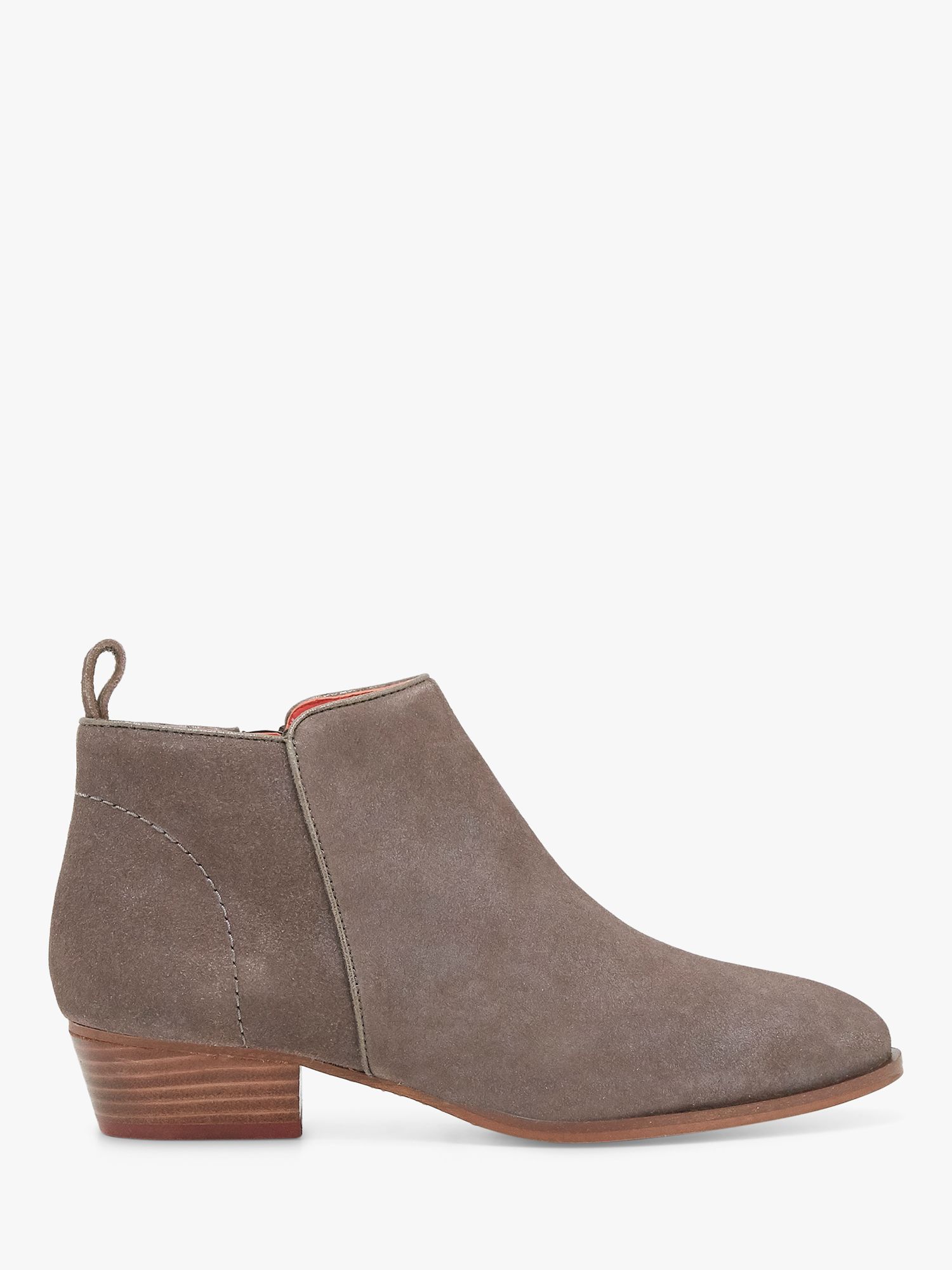 White Stuff Willow Suede Low Heel Ankle Boots, Dark Grey at John Lewis ...