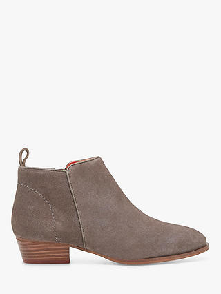 White Stuff Willow Suede Low Heel Ankle Boots, Dark Grey