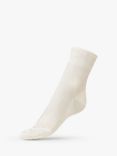 Dear Denier Ida Silk Ankle Socks, Off White