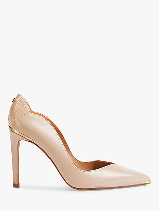 Ted Baker DaysII Leather Court Shoes, Pink Nude