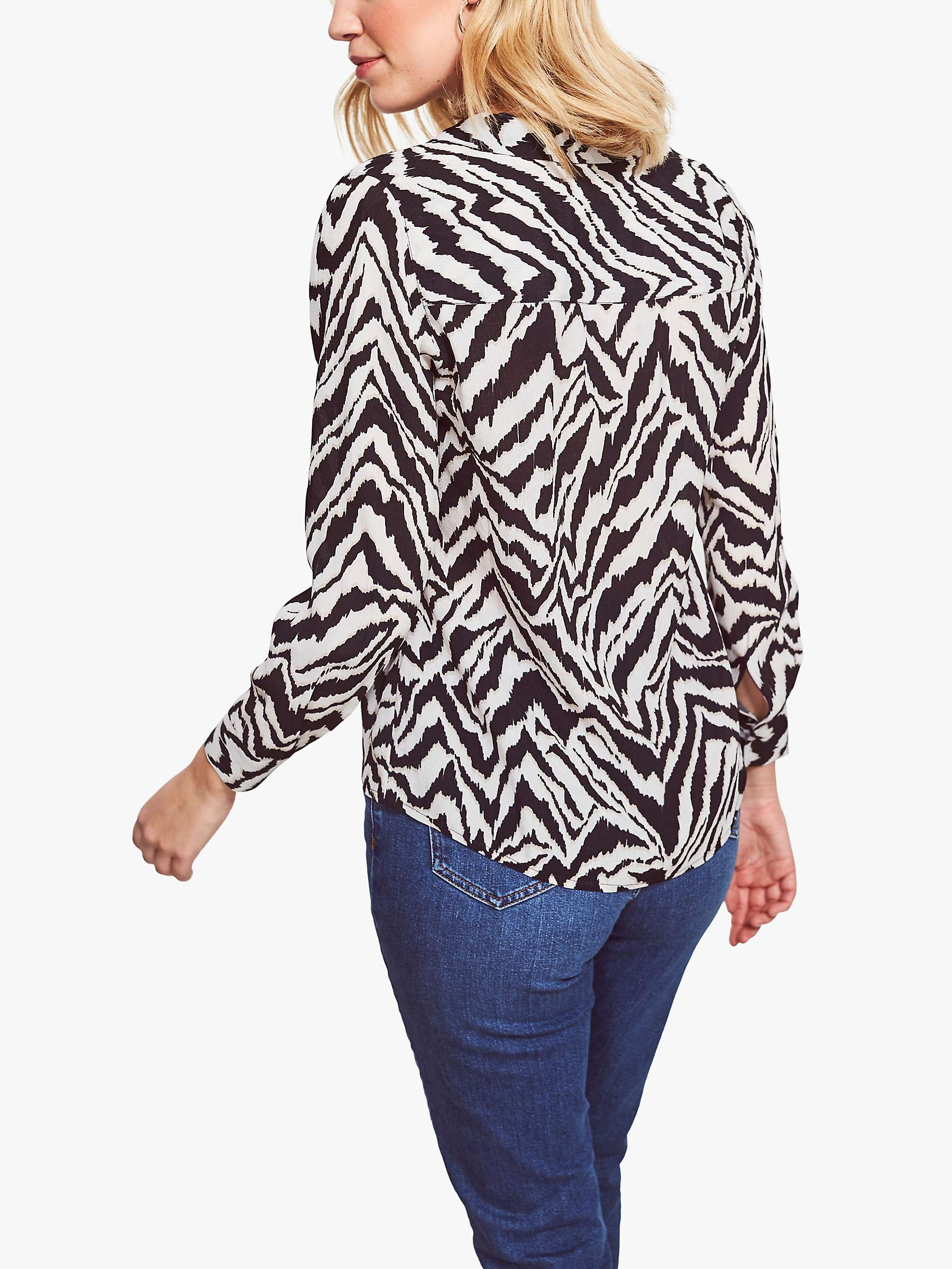Buy Sosandar Zebra Shirt, Black/White Online at johnlewis.com