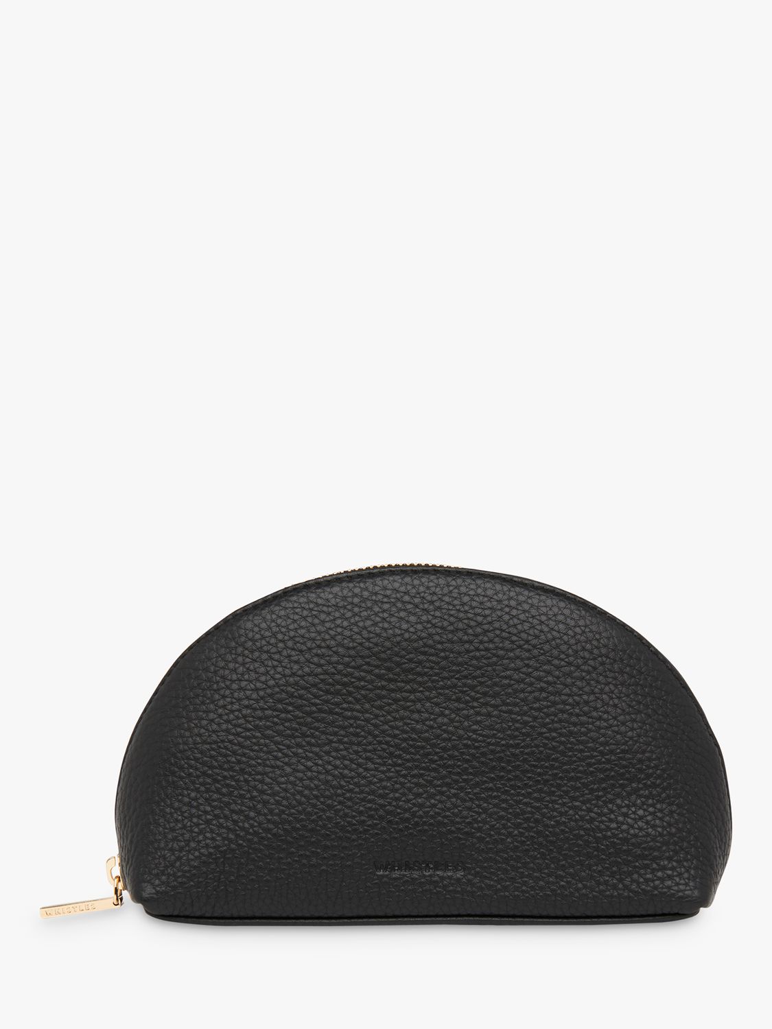 Whistles Nina Leather Make Up Bag, Black 1