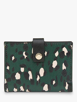 Whistles Porter Animal Spot Leather Compact Purse, Multi