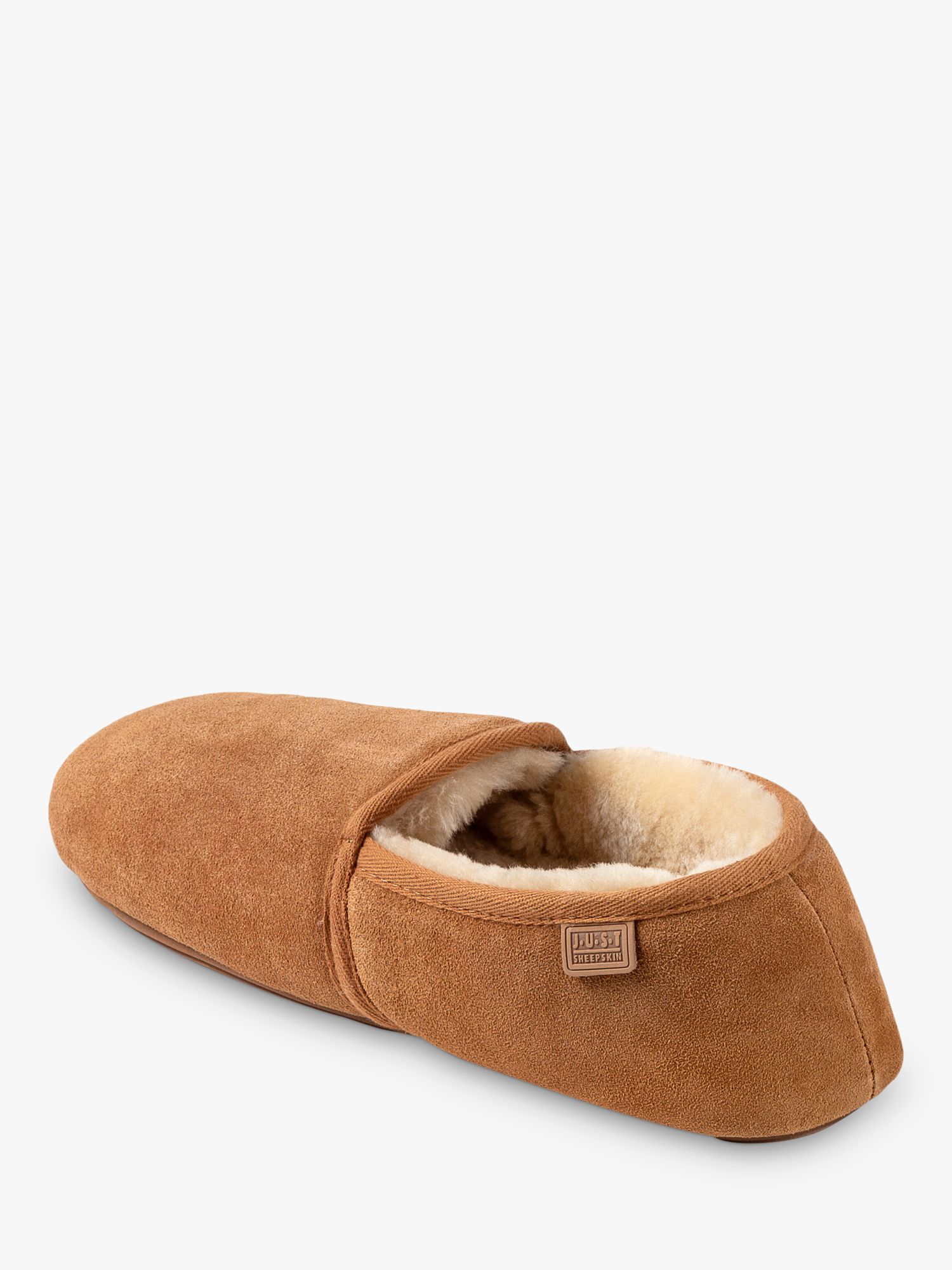 Just Sheepskin Garrick Sheepskin Slippers Chestnut At John Lewis And Partners 3812