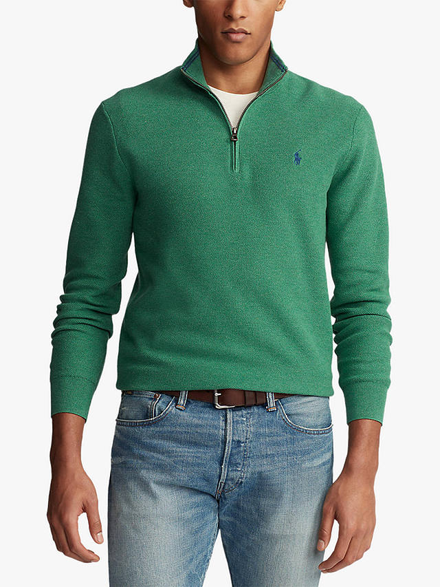 Polo Ralph Lauren Pima Cotton Half Zip Sweatshirt, Green