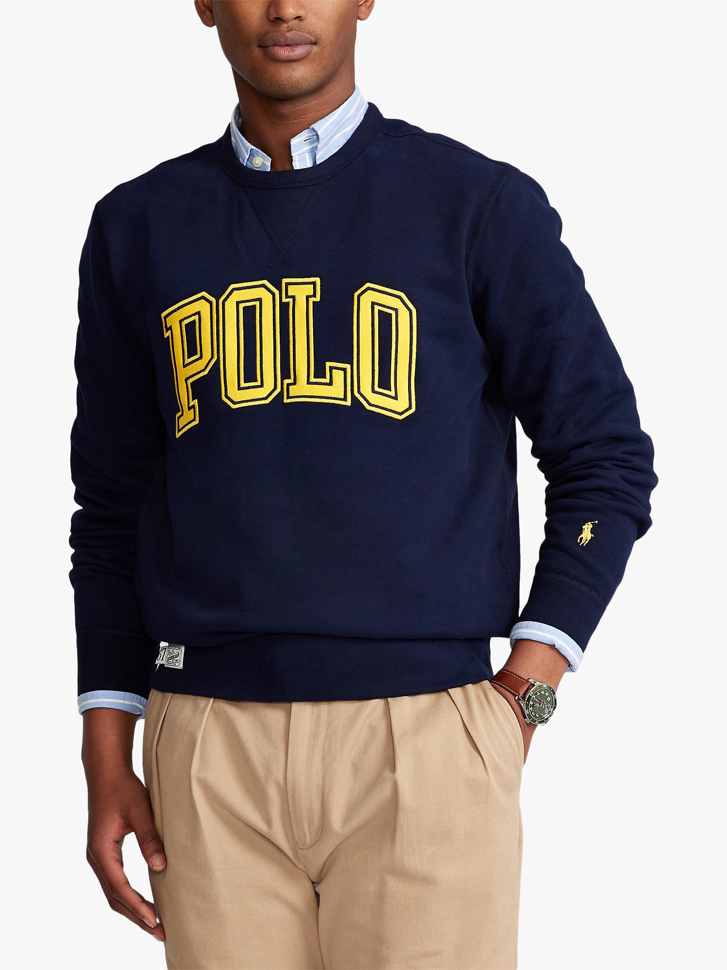 POLO RALPH LAUREN, Logo Crew Neck Sweatshirt, Crew Sweaters