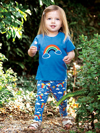 Frugi Kids' GOTS Organic Cotton Libby Rainbow Leggings, Multi