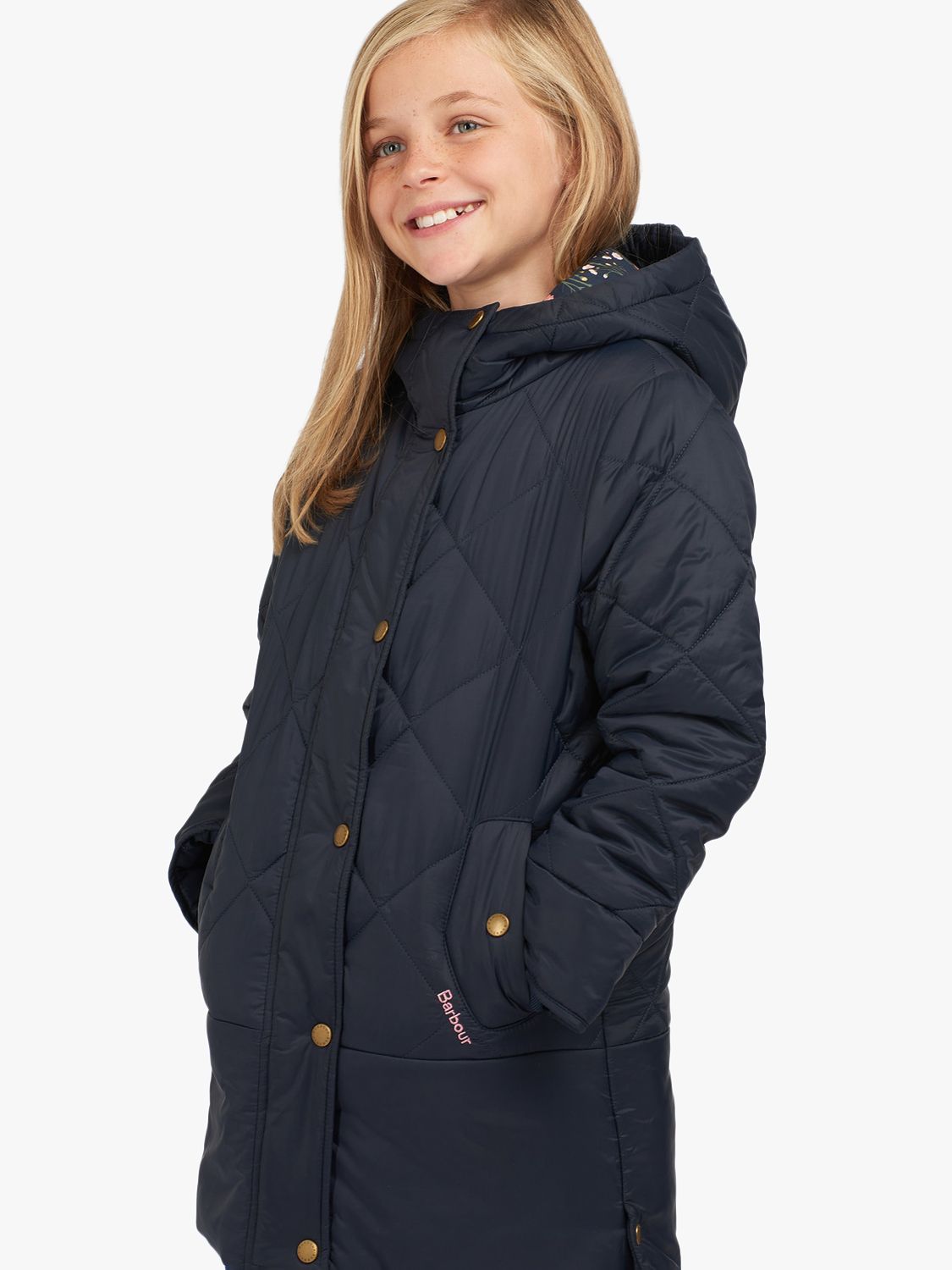 Barbour Kids' Tynemouth Quilted Jacket, Navy
