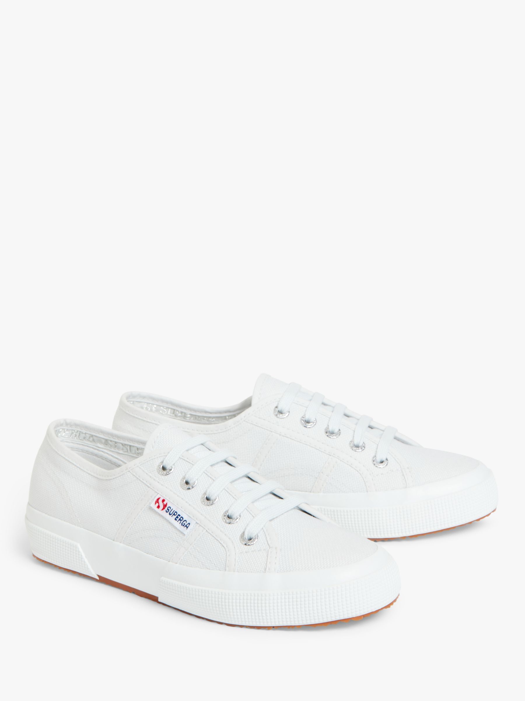 Superga 2750 Cotu Classic Canvas Vegan Plimsolls, White Ice