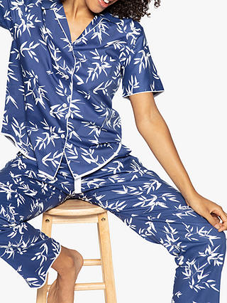 Cyberjammies Libby Bamboo Print Pyjama Bottoms, Navy/Multi
