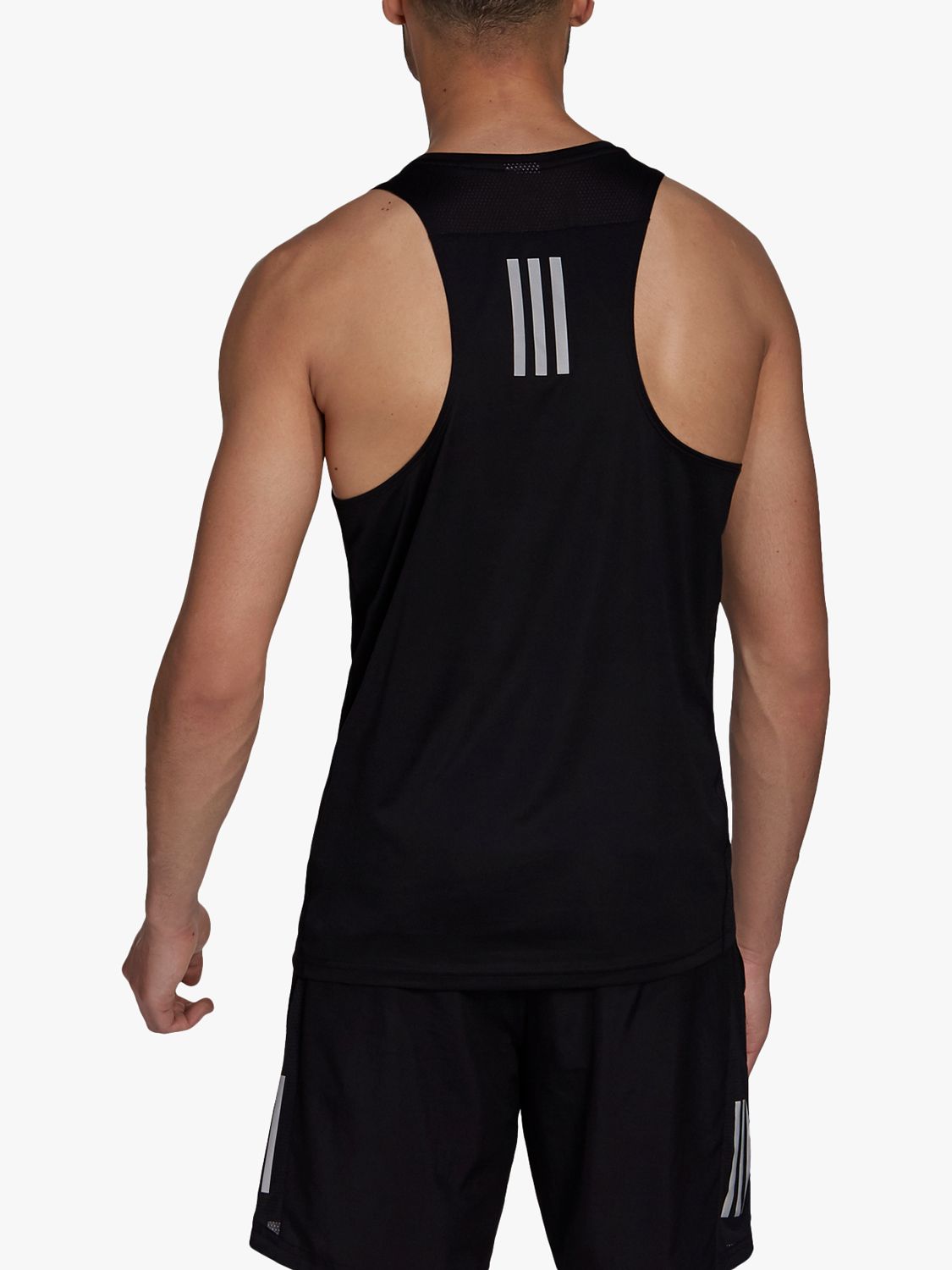 adidas Own The Run Singlet Running Vest, Black at John Lewis & Partners