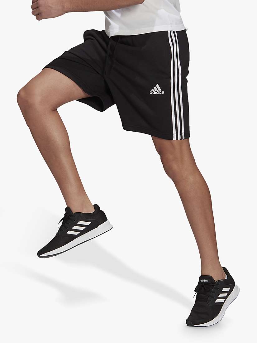 Buy adidas Essentials French Terry 3-Stripes Shorts Online at johnlewis.com