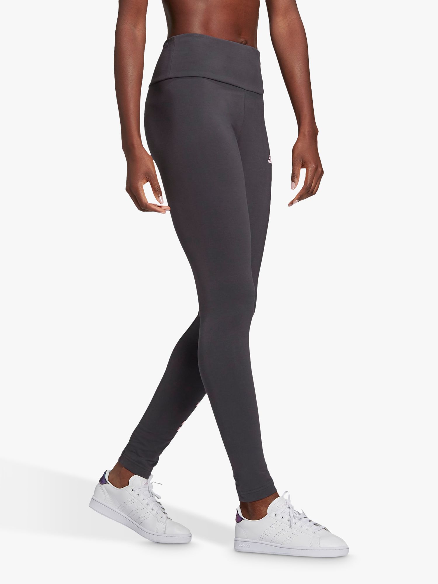 adidas LOUNGEWEAR Essentials High-Waisted Logo Leggings, DGH Solid Grey ...