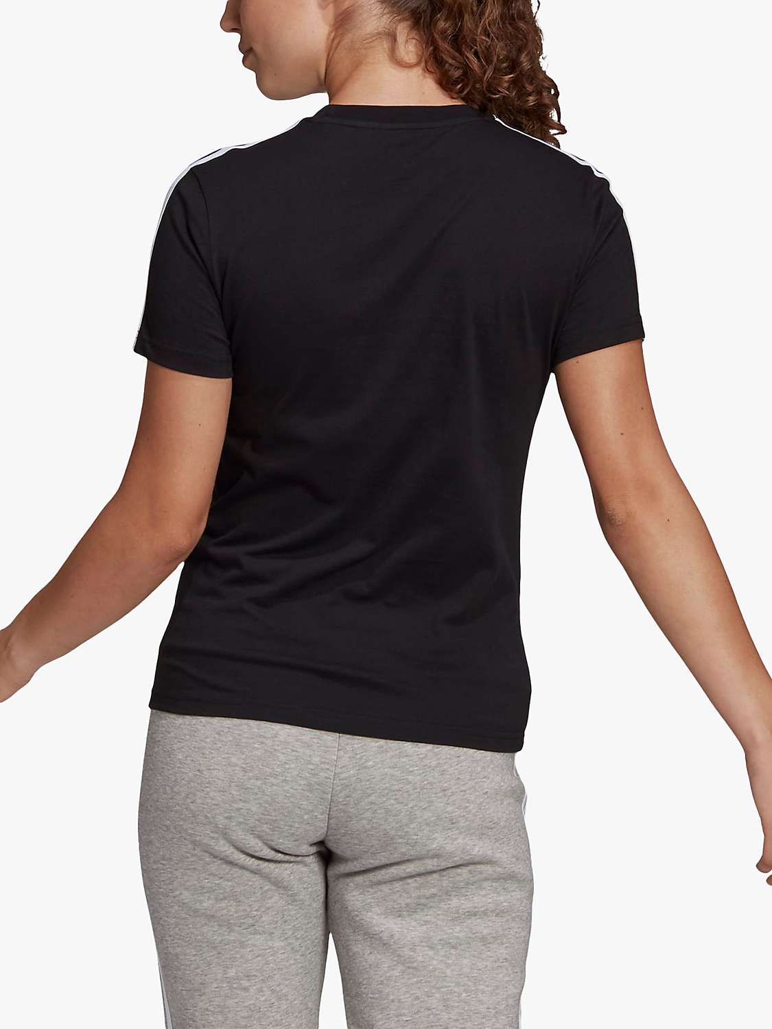 Buy adidas LOUNGEWEAR Essentials Slim 3-Stripes T-Shirt Online at johnlewis.com