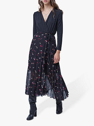 French Connection Marmo Wrap Dress, Black