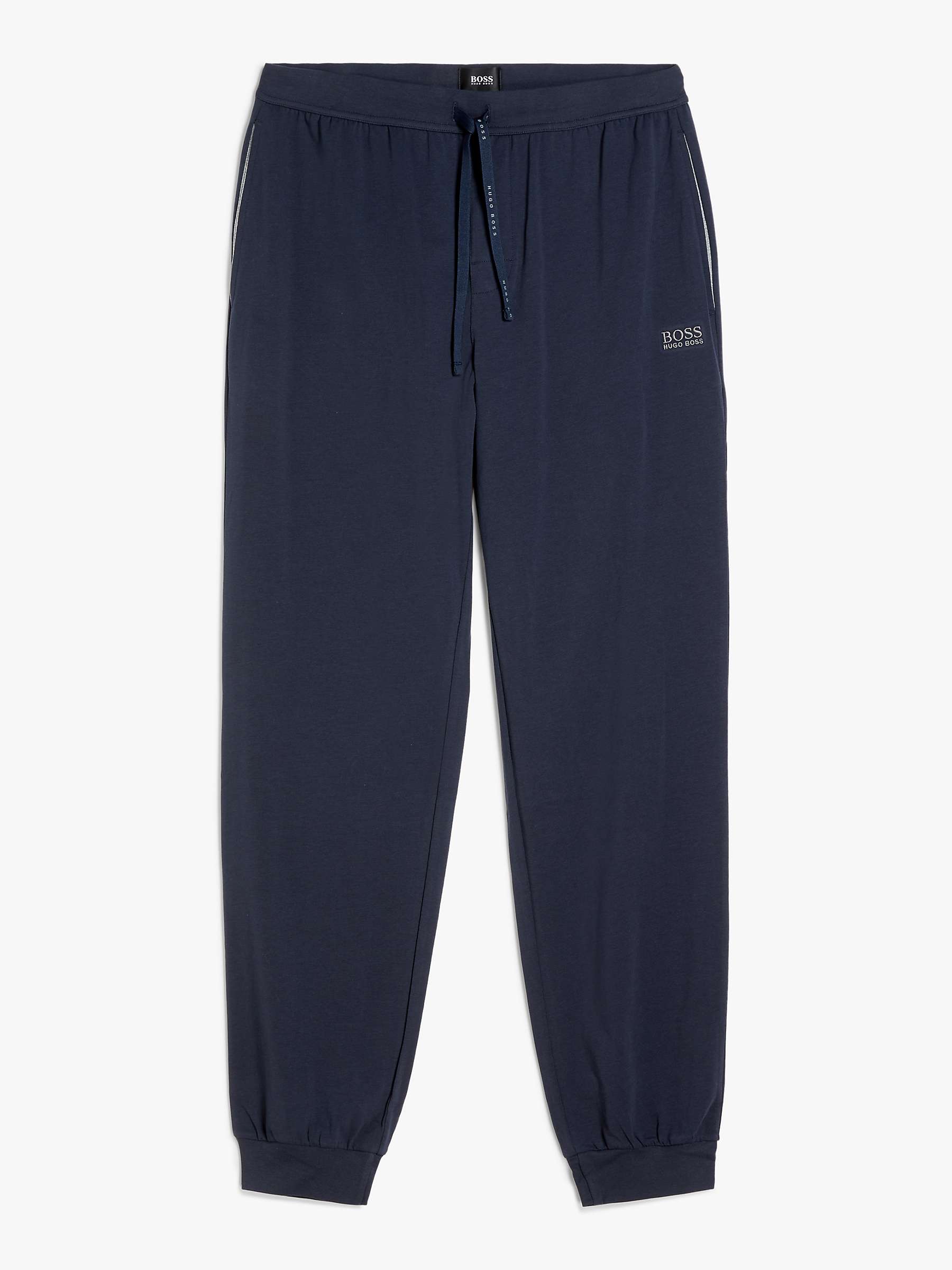 Buy BOSS Stretch Cotton Loungewear Joggers, Navy Online at johnlewis.com
