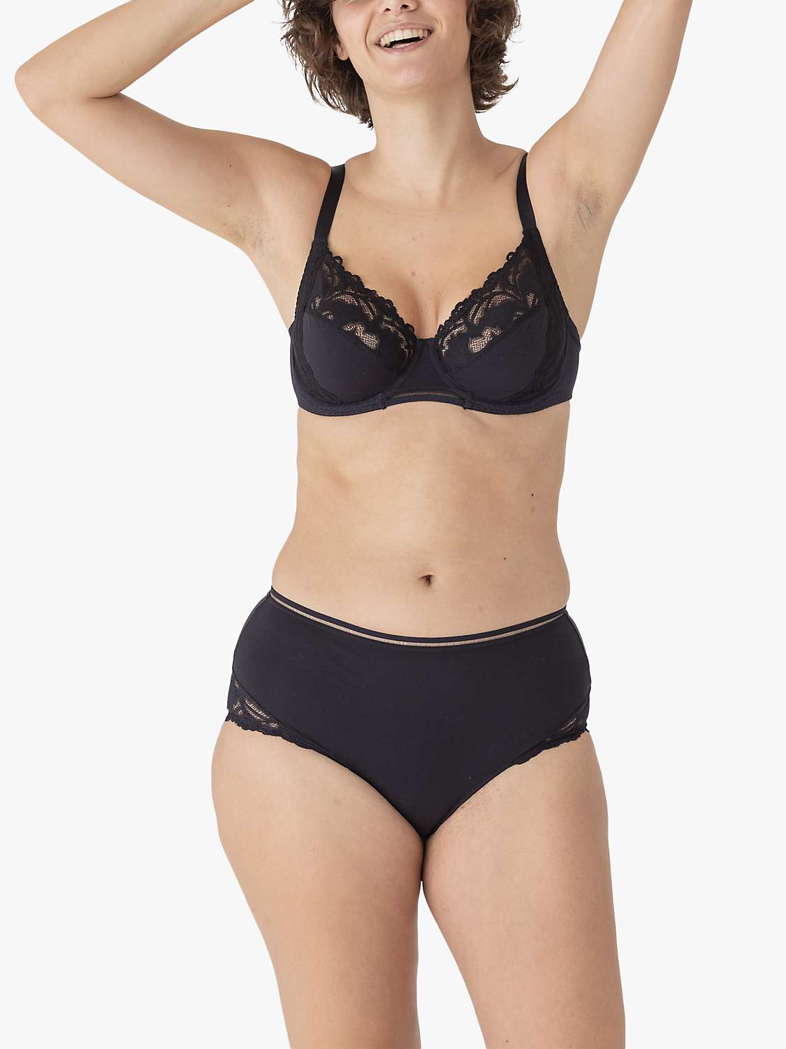 Buy Maison Lejaby Adage Lace High Waisted Briefs Online at johnlewis.com