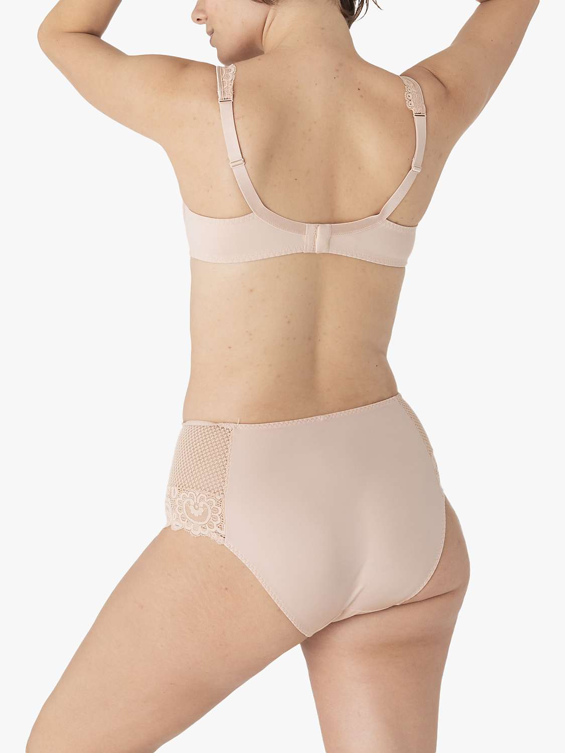 Buy Maison Lejaby Gaby Lace Balcony Underwired Bra, Rose Online at johnlewis.com