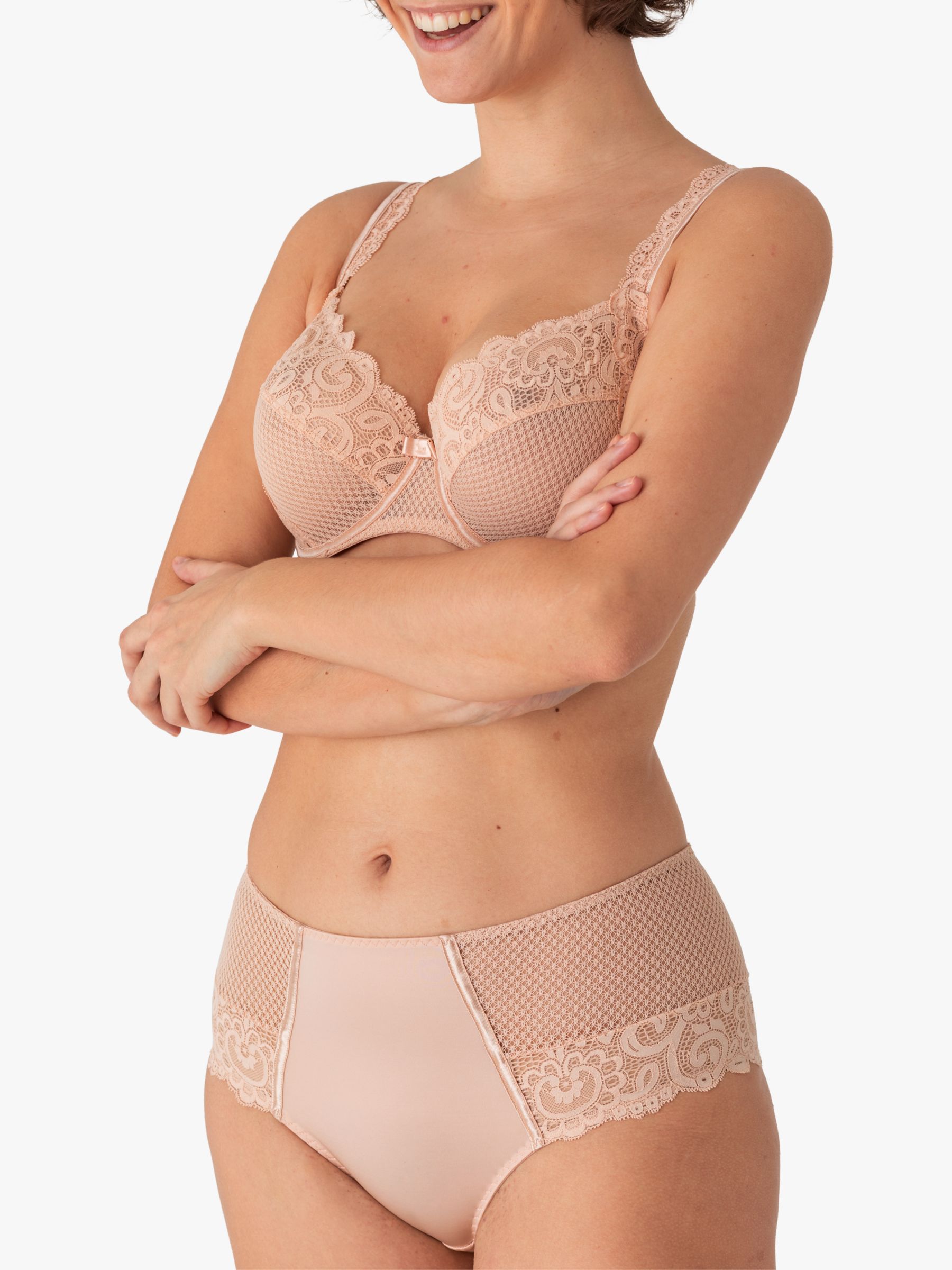 Maison Lejaby Gaby Lace Full Cup Underwired Bra, Rose at John