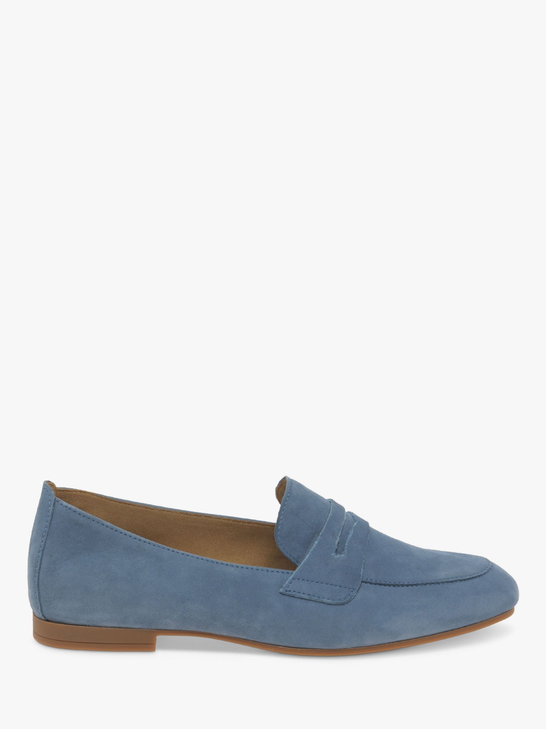Gabor Viva Suede Loafers, Blue at John Lewis & Partners