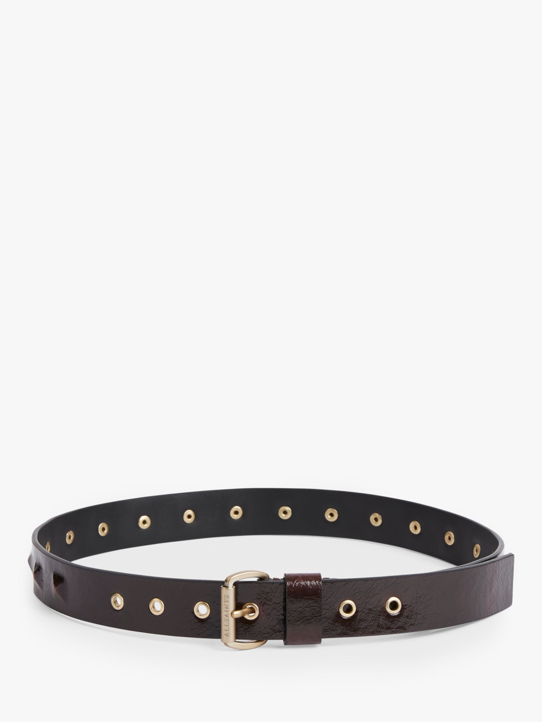 AllSaints Lita Skinny Pyramid Studded Leather Belt