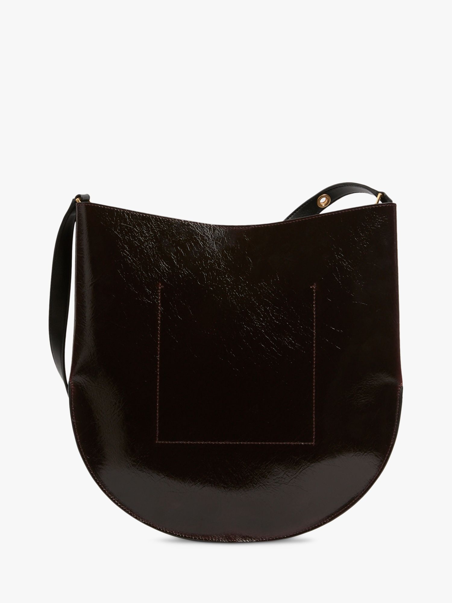 AllSaints Beaumont Leather Hobo Bag, Oxblood Brown