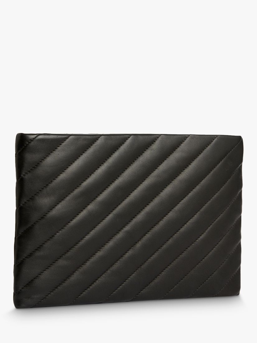 AllSaints Bettina Leather Clutch Bag, Black