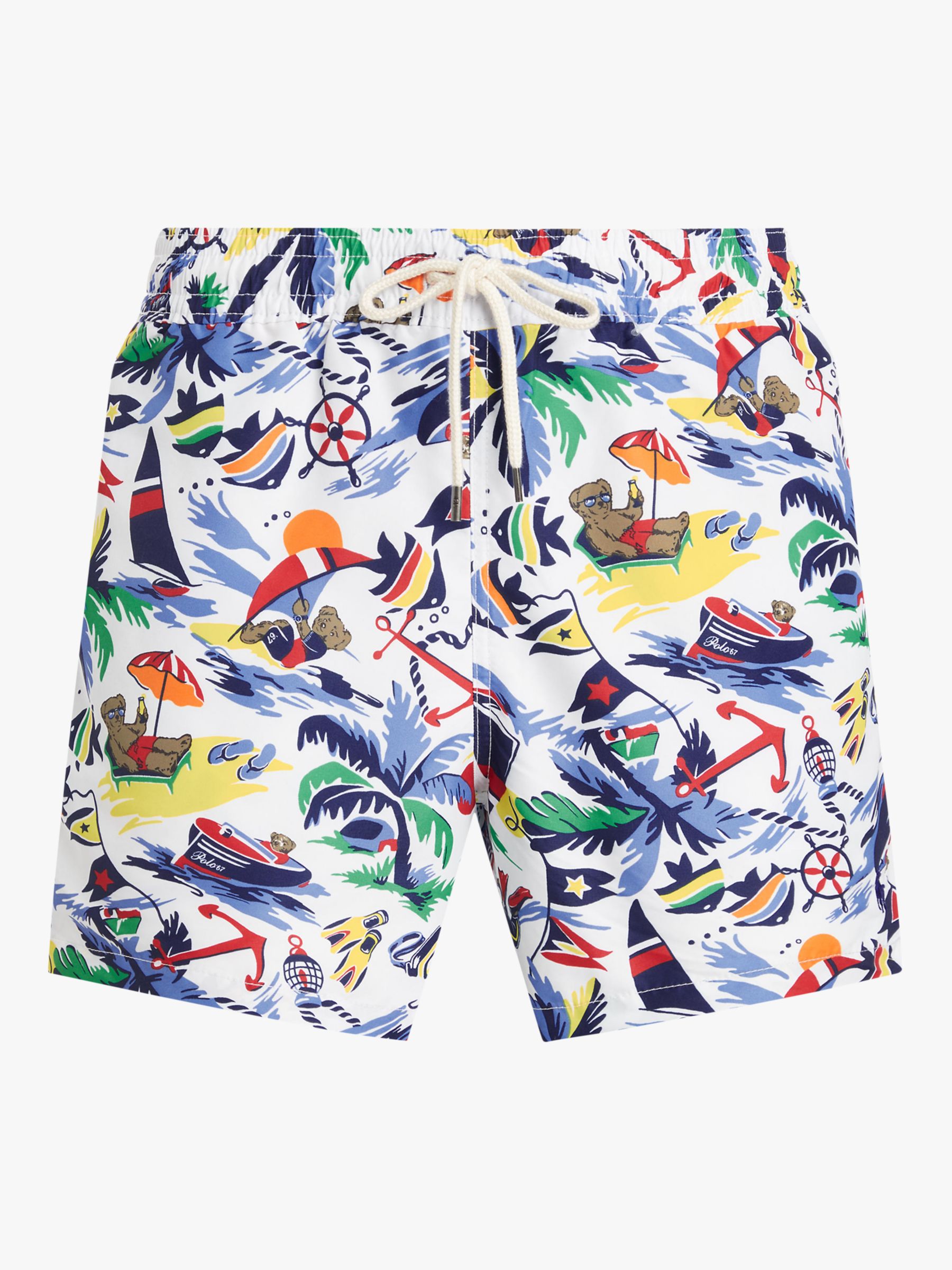 Polo Ralph Lauren Novelty Bear Print Swim Shorts, Multi at John Lewis ...