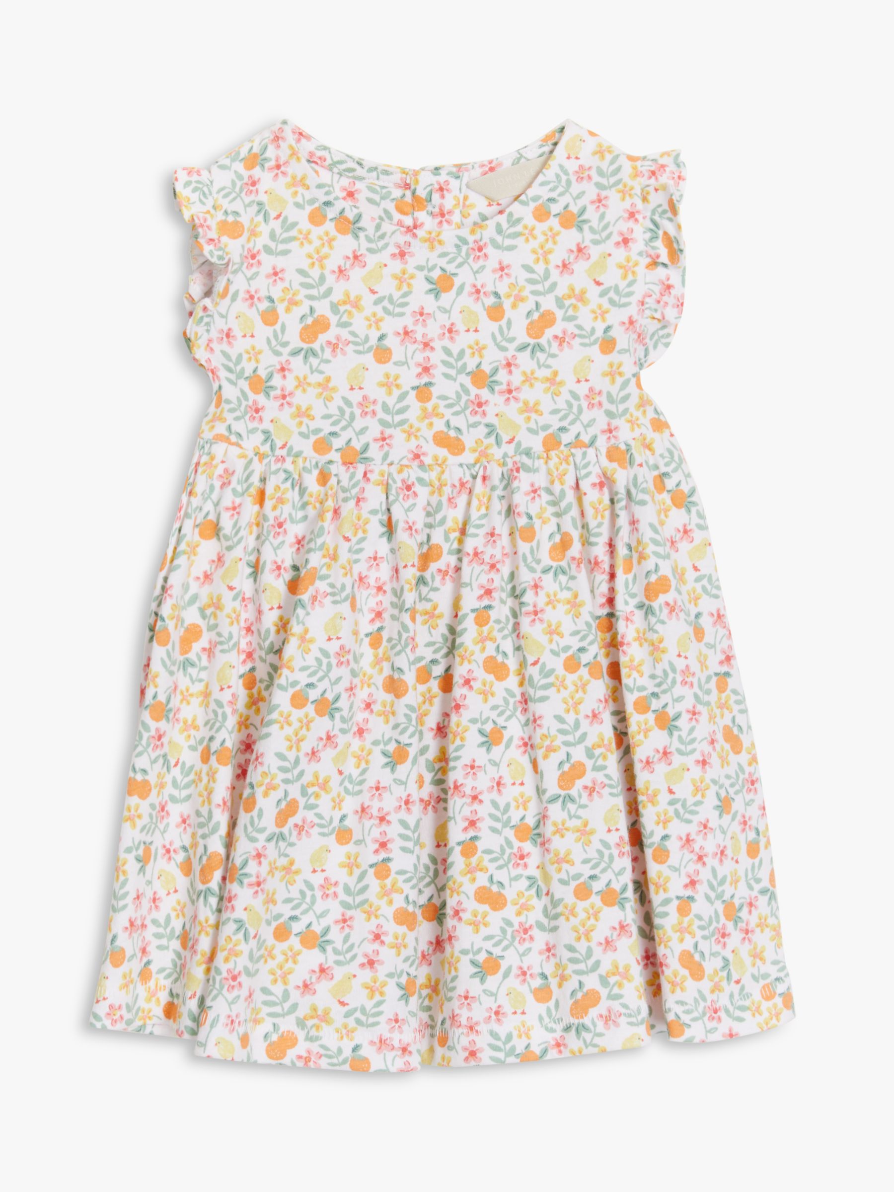 John Lewis & Partners Baby Organic Cotton Floral Print Dress, Multi