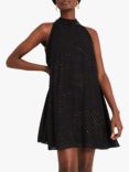Damsel in a Dress Ceren Spot Print Halterneck Dress, Black/Multi
