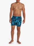 Speedo Printed Leisure 16" Swim Shorts, True Navy/Blue Jewel/White