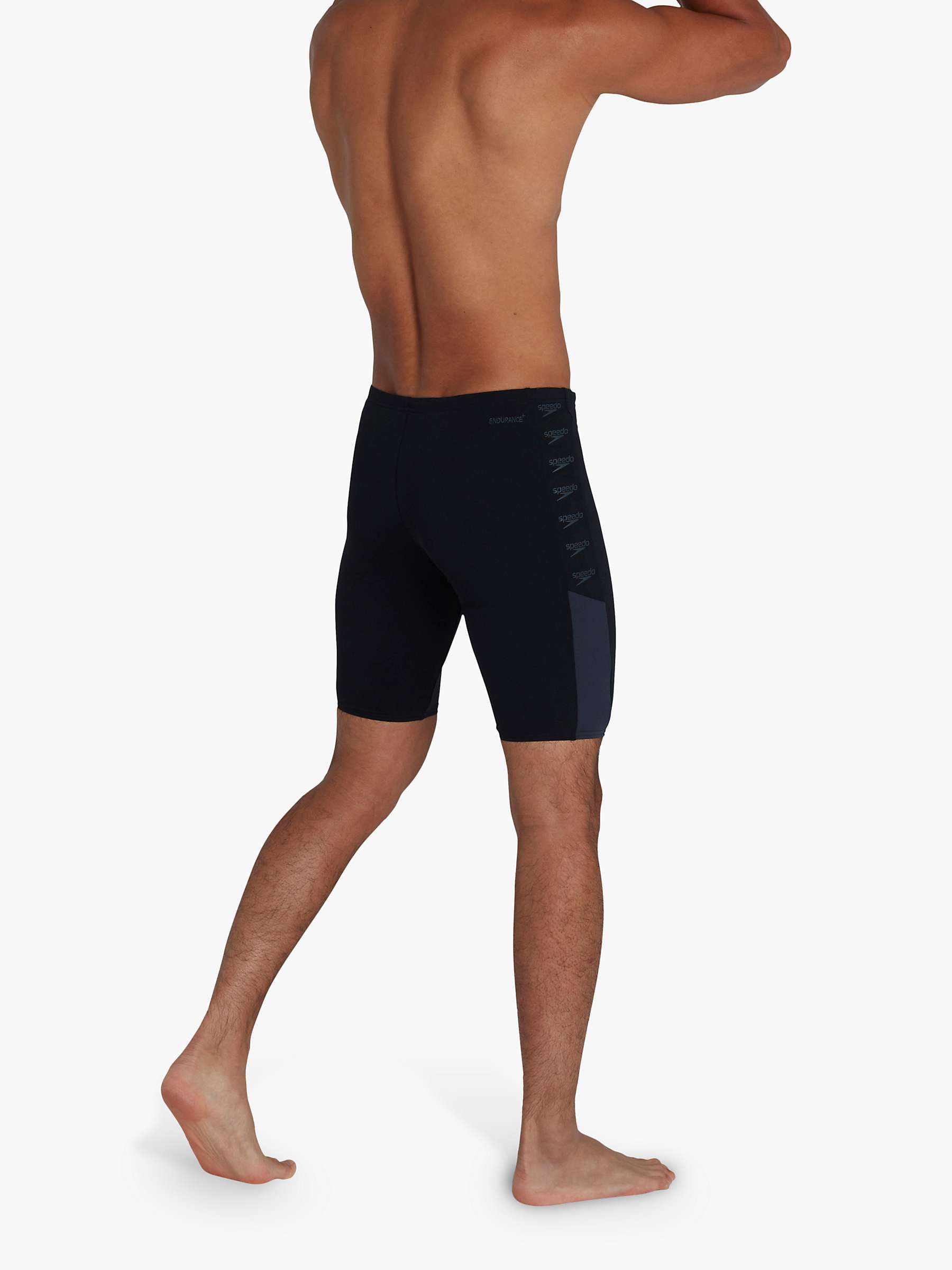 Buy Speedo Boom Logo Jammer Swim Shorts, Black/Oxid Grey Online at johnlewis.com