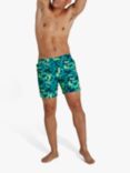 Speedo Vintage Paradise 16" Swim Shorts, True Navy/Blue Jewel/Zest Green