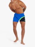Speedo Colourblock 14" Watershort Swim Shorts, Beautiful Blue/True Navy/Zest Green