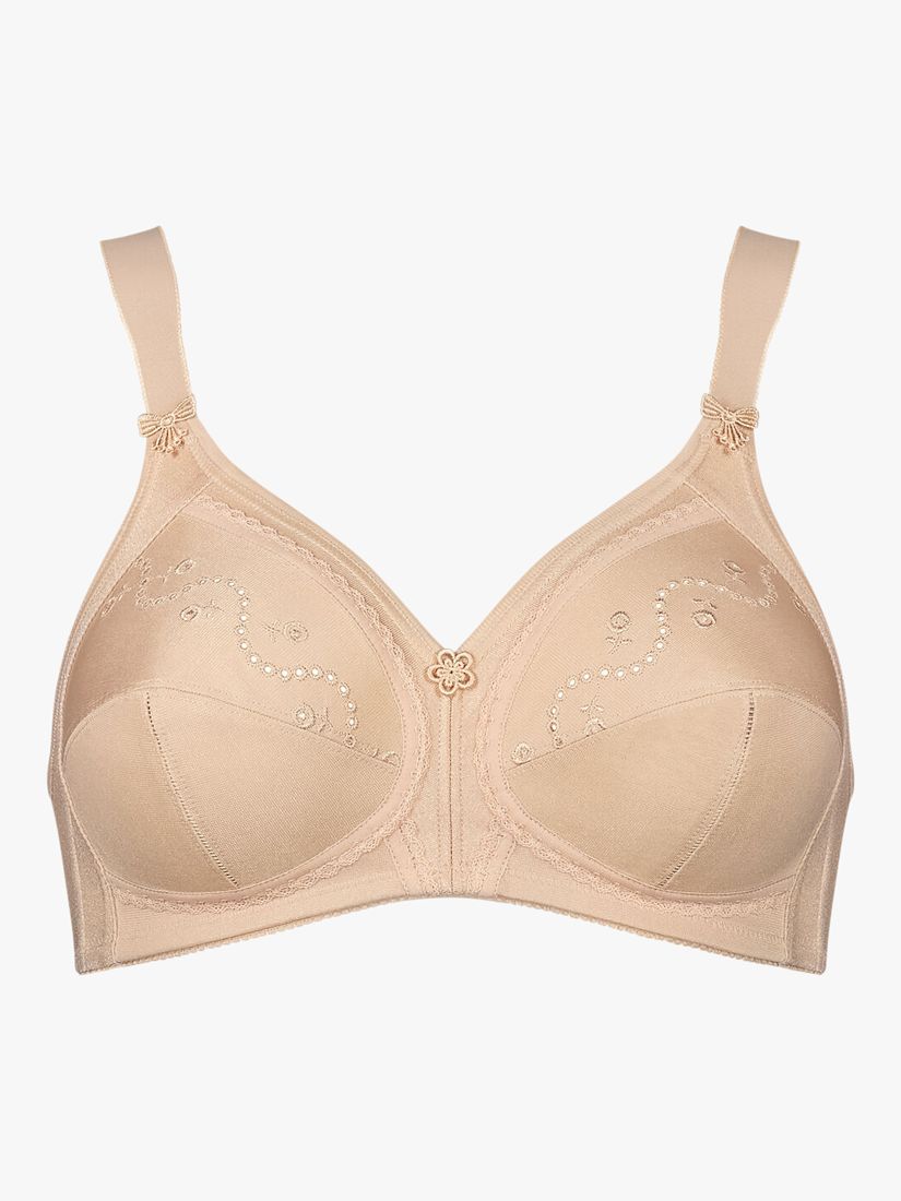 Triumph Doreen Cotton Non Wired Bra Natural At John Lewis And Partners