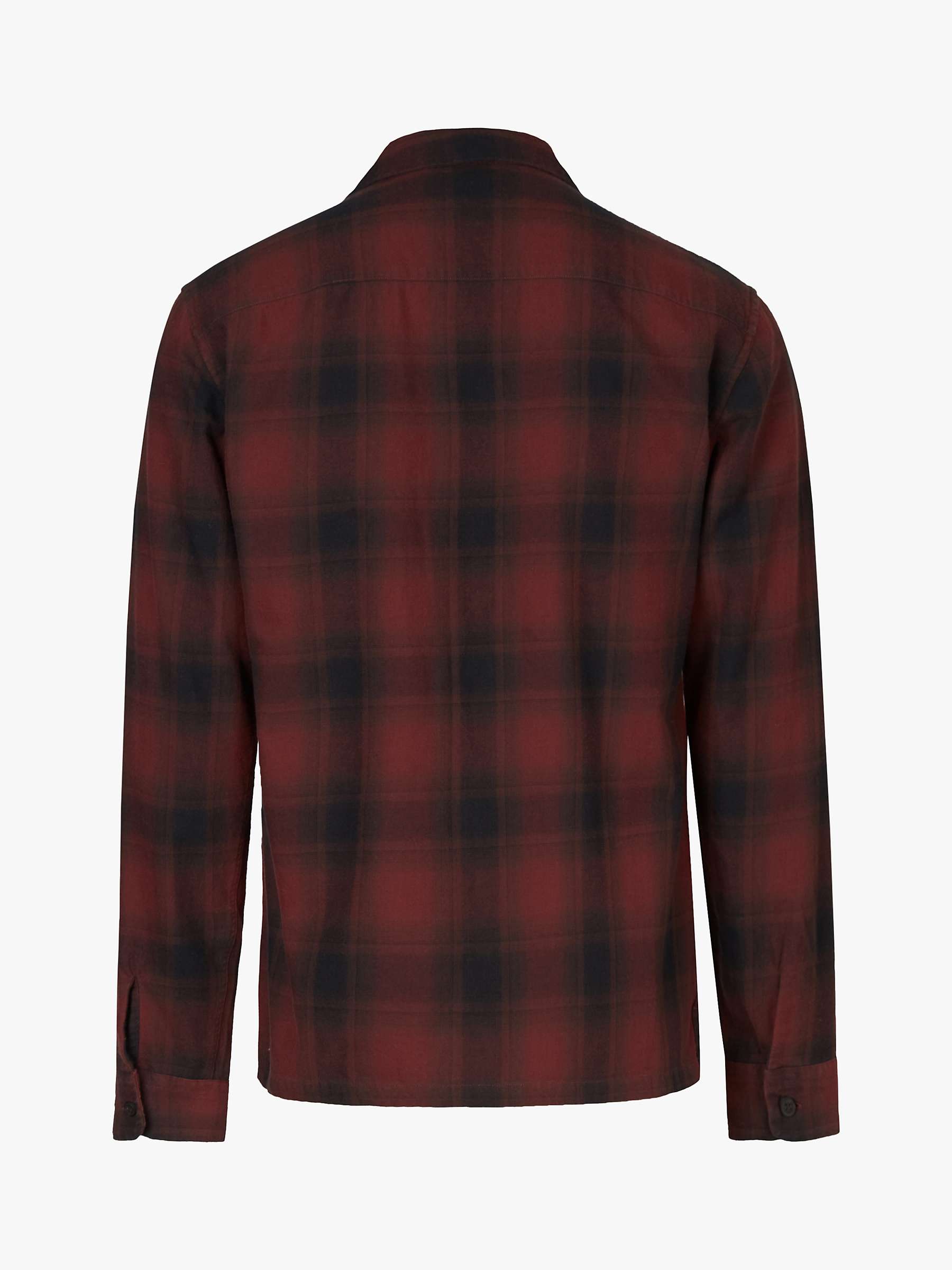 Buy AllSaints Kephart Long Sleeve Slim Fit Check Shirt, Red Online at johnlewis.com