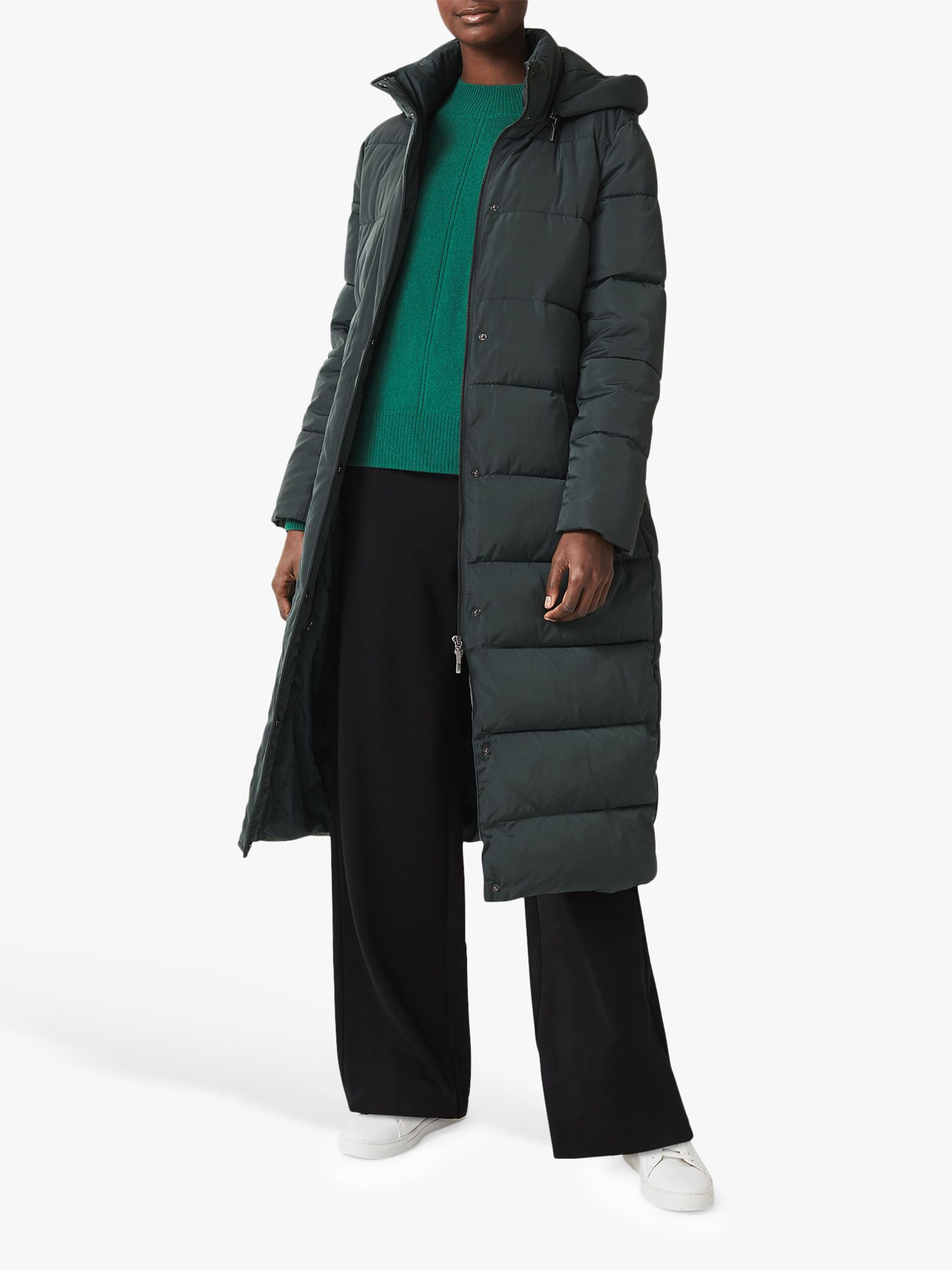 Hobbs Kelly Longline Puffer Coat, Green