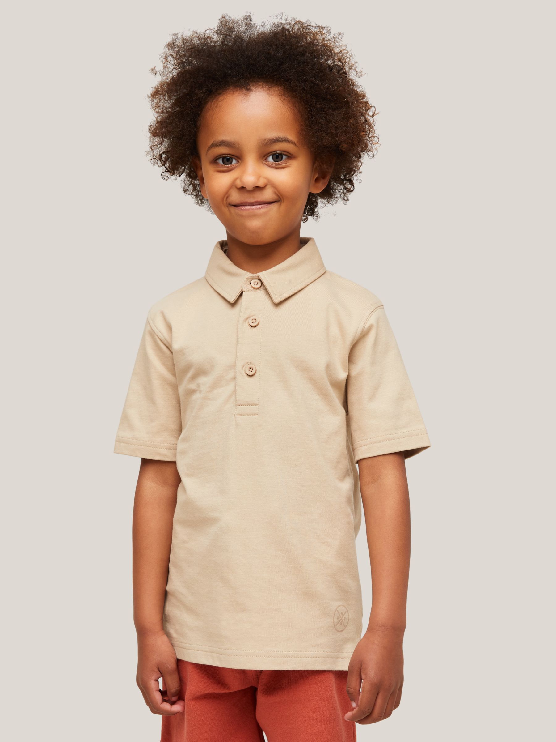 John Lewis & Partners Kids' Solid Short Sleeve Polo Shirt