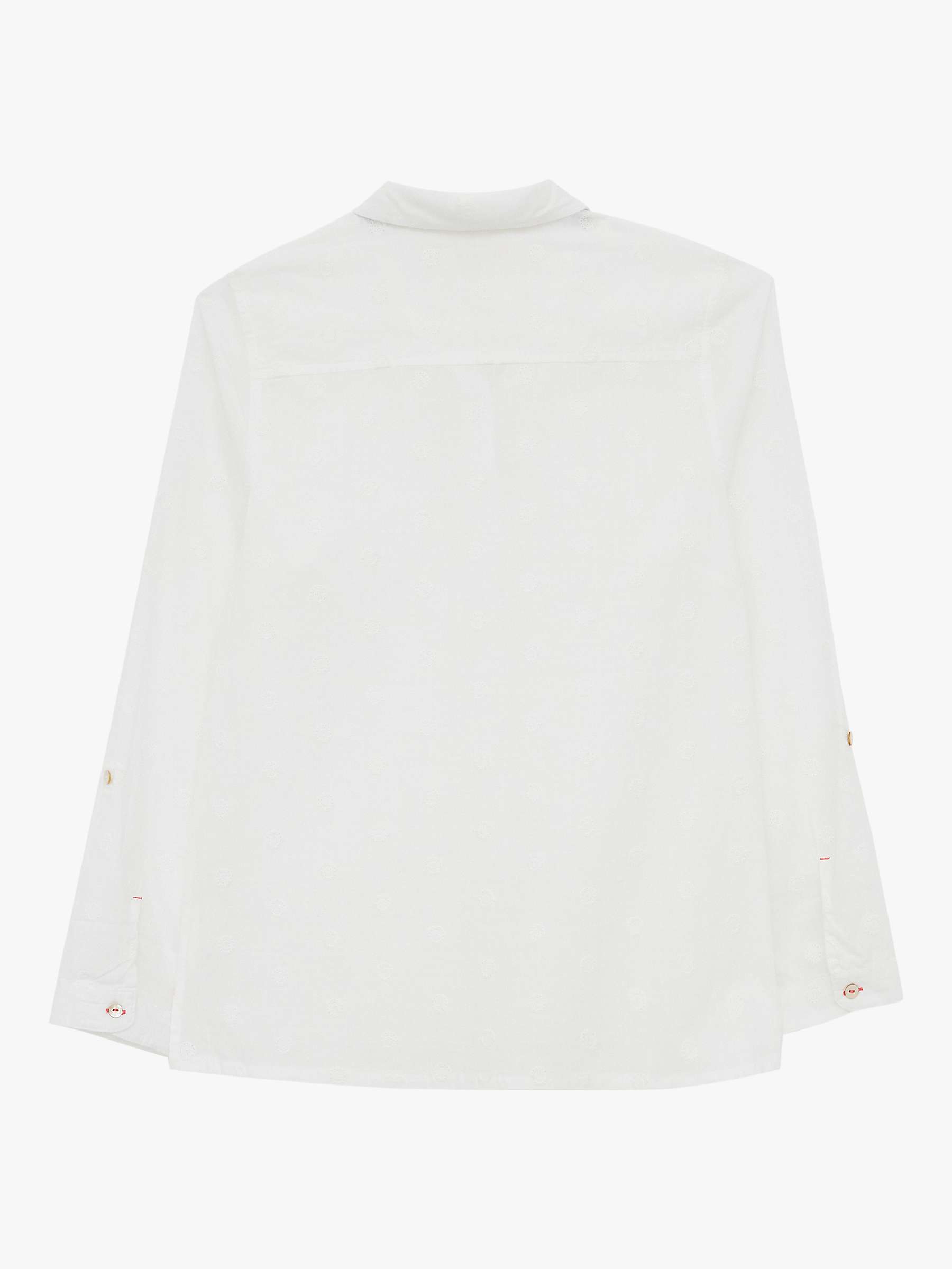 White Stuff Emily Embroidered Shirt, Pale Ivory at John Lewis & Partners