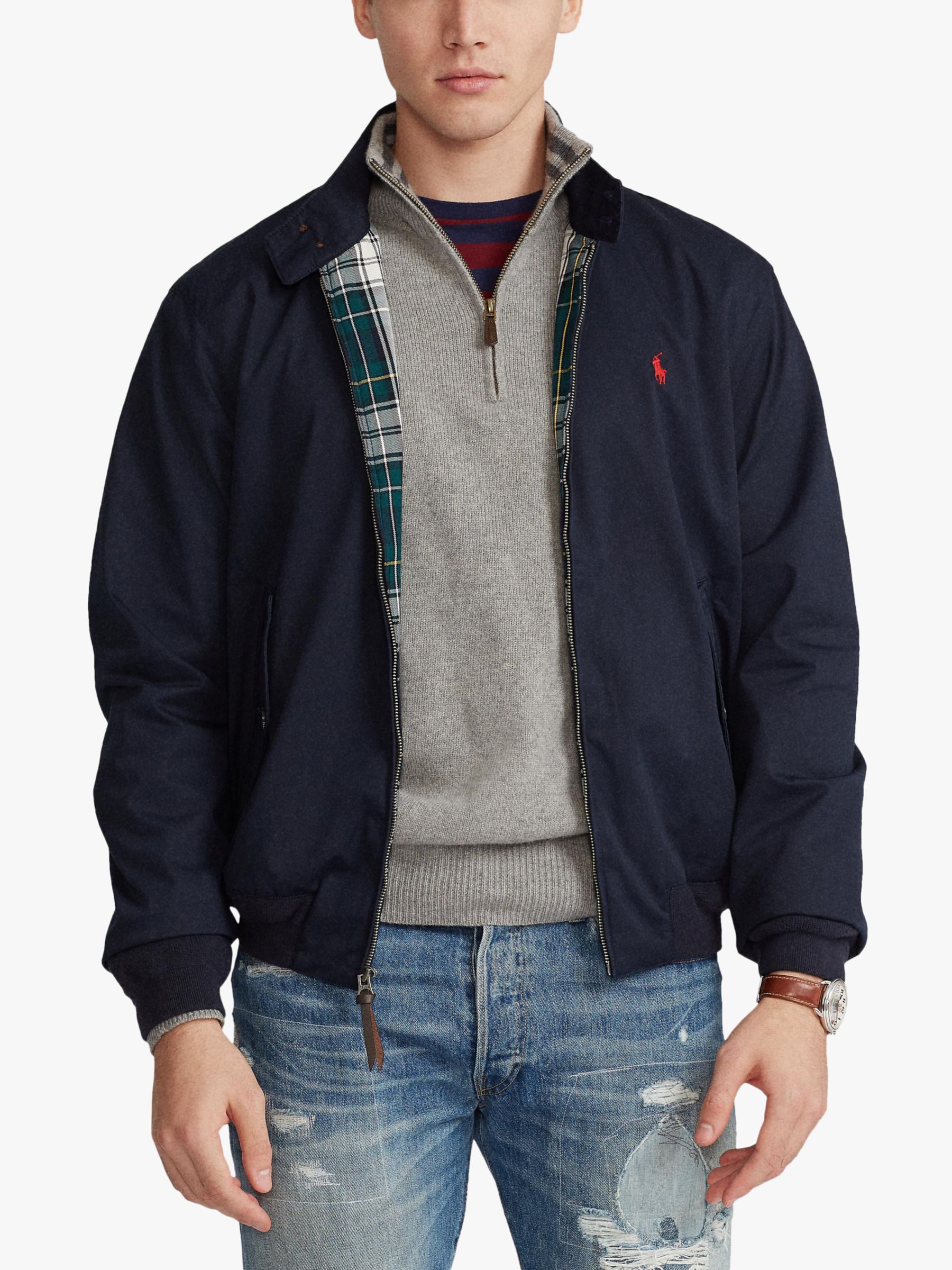 Polo Ralph Lauren Cotton Twill Lined Jacket, Collection Navy, S