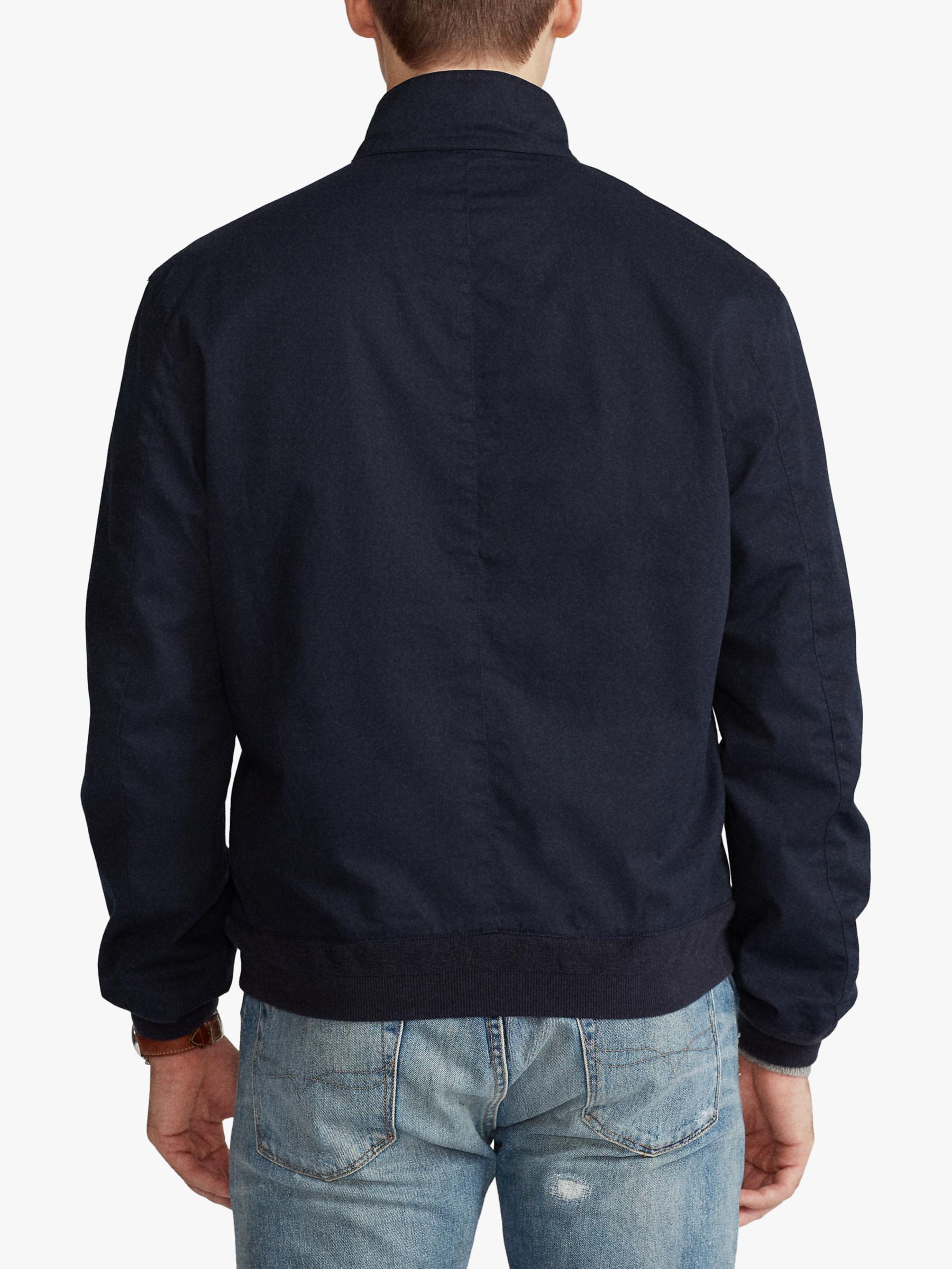 Polo Ralph Lauren Cotton Twill Lined Jacket, Collection Navy at John ...
