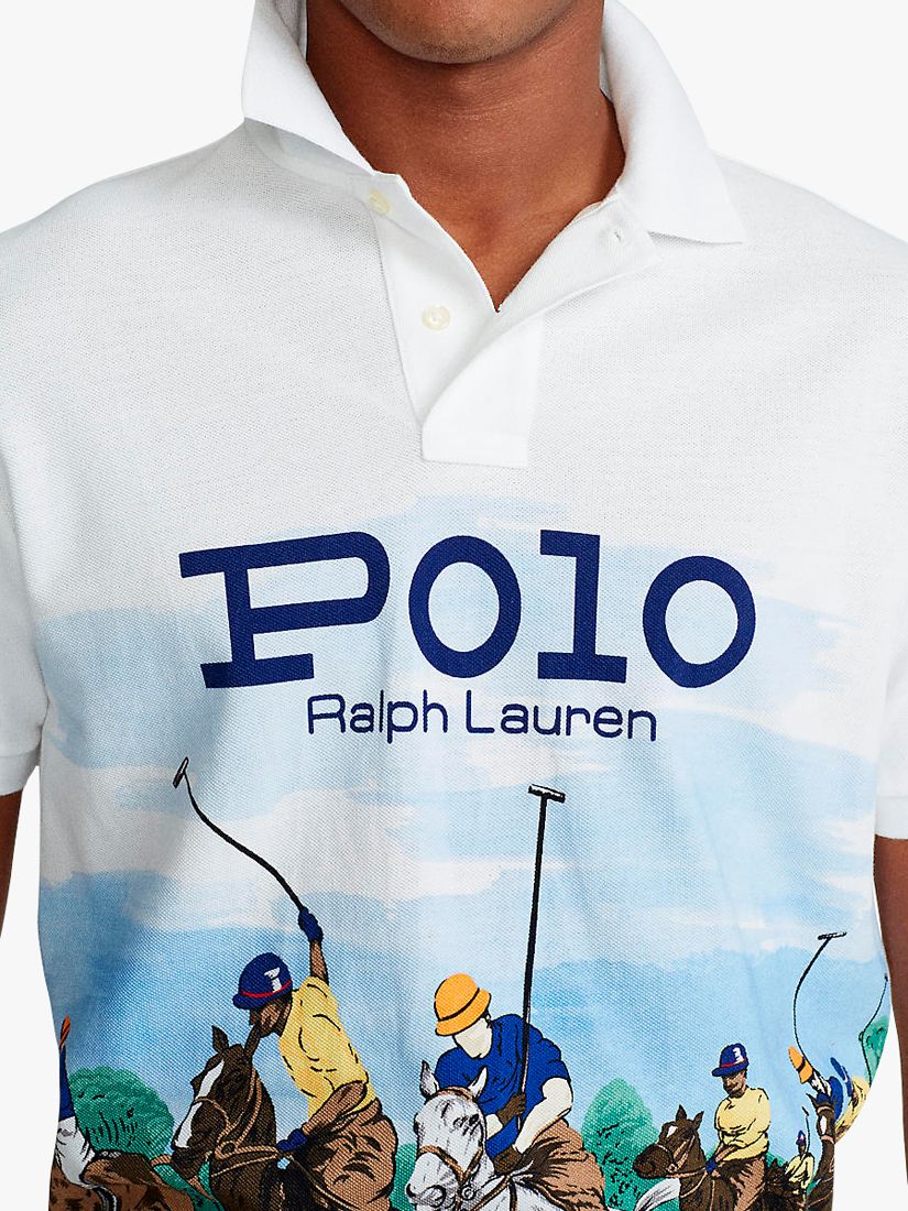 Polo Ralph Lauren Polo Scene Slim Fit Polo Shirt, White