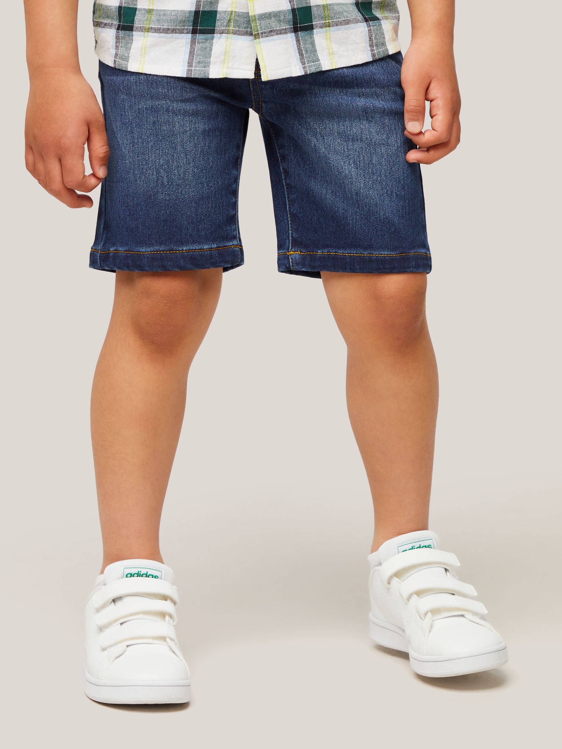 John Lewis & Partners Boys' Mid Wash Denim Shorts, Mid Blue