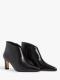 John Lewis Waverly Leather Shoe Boots, Black