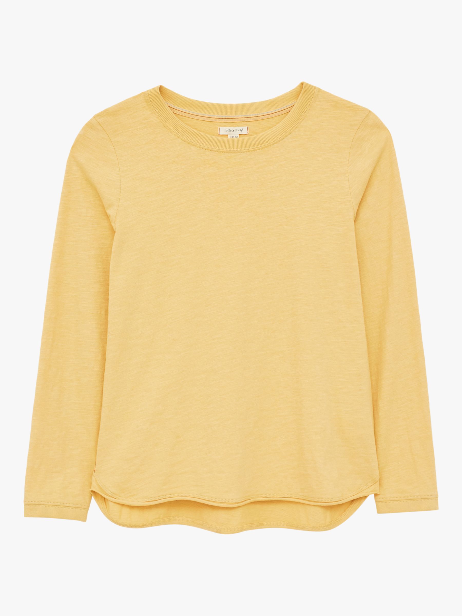 White Stuff Cassie Organic Cotton Crew Neck T Shirt Mid Yellow 