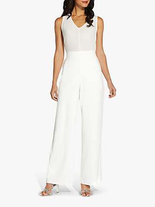 Adrianna Papell Peal Crepe Trousers, Ivory